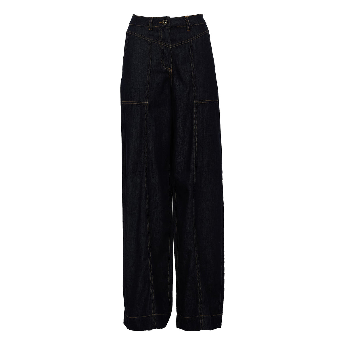 Indigo Denim Straight Leg Jeans