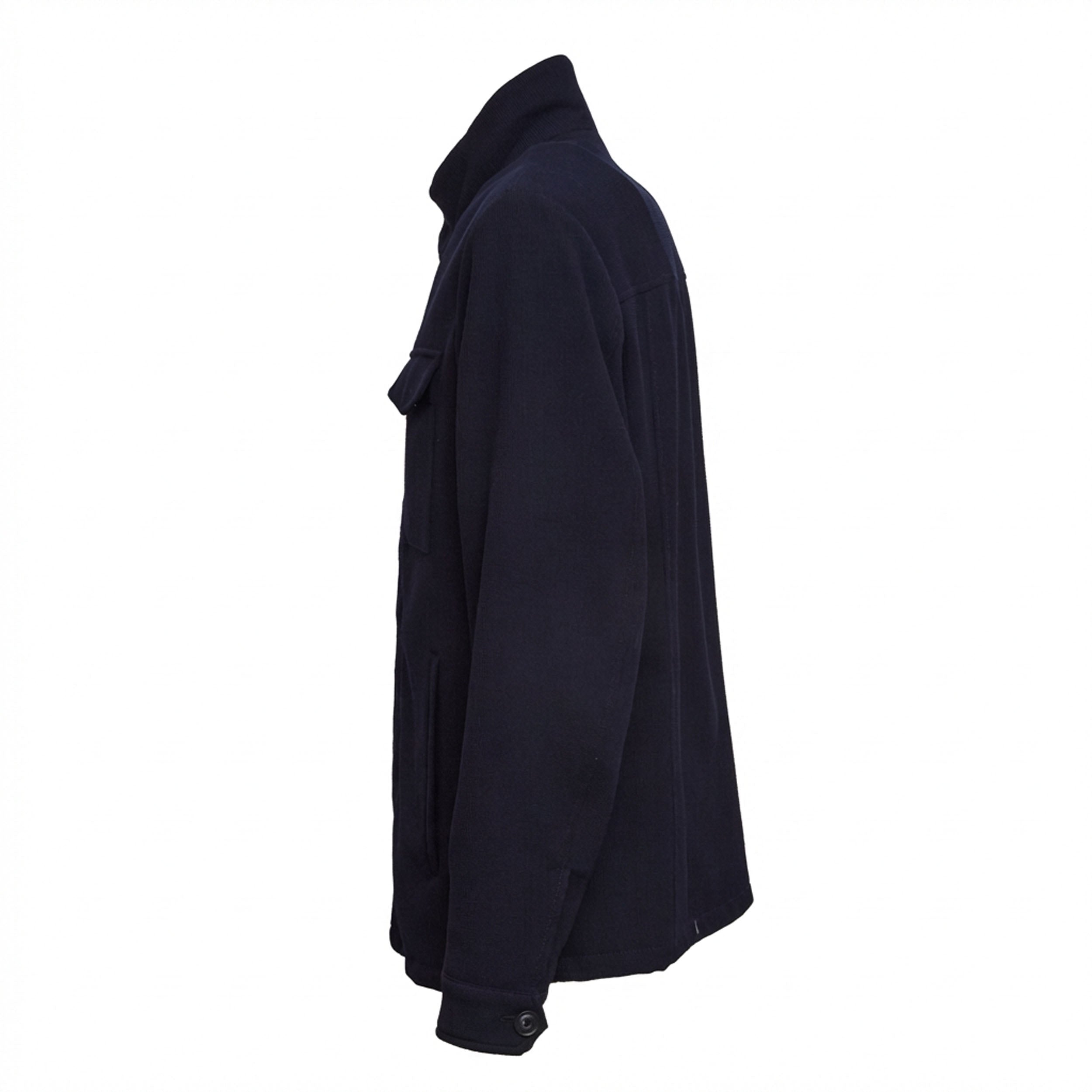 Field Jacket Corta Travel in Lana e Cotone Stretch