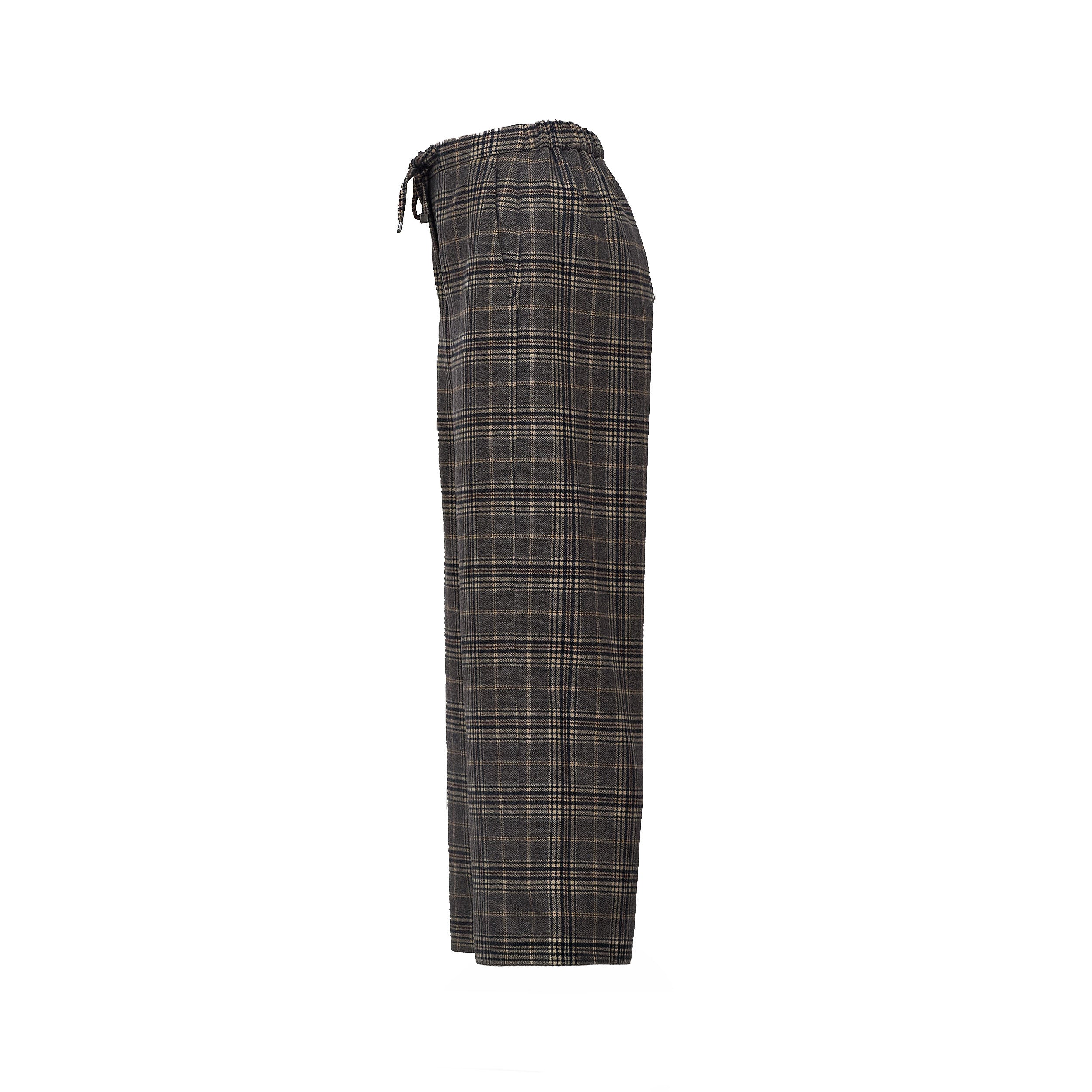Pantaloni Lunghi Vischio In Flanella Pura Lana