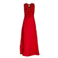 Red Sleeveless Midi Dress