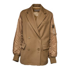 Peacoat Over In Lana, Nylon, Gabardine