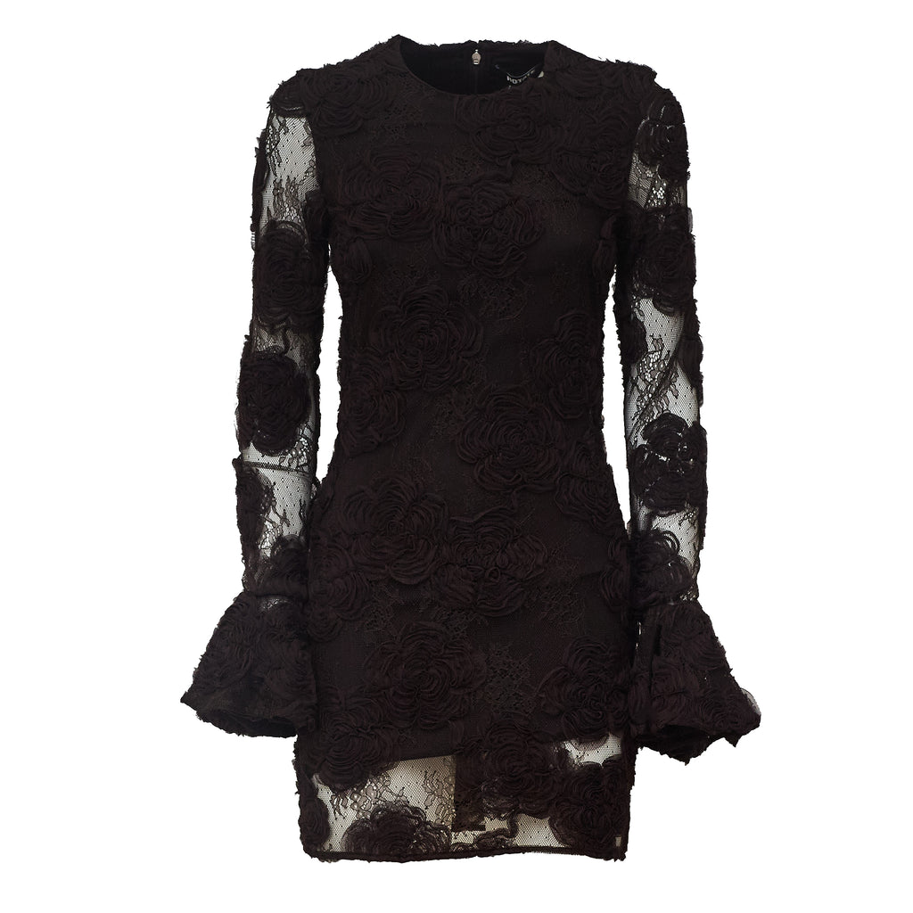 Rositana 3D Flower LS Mini Dress
