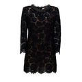 Black Lace Long Sleeve Mini Dress