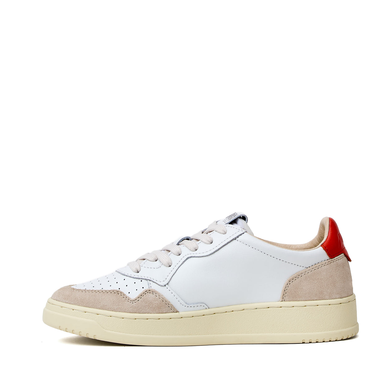 Sneakers Medalist Low In Pelle, Suede Bianco, Zucca