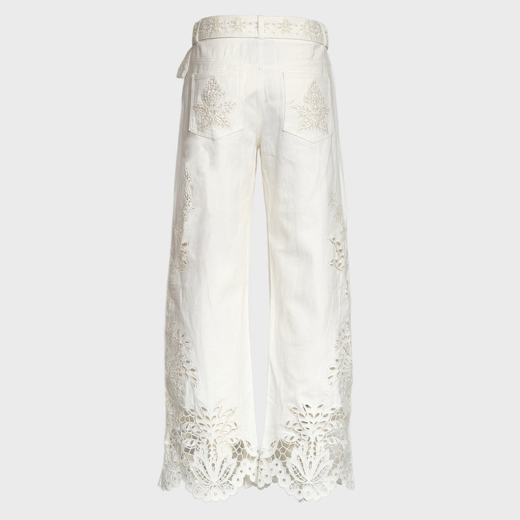 Boho Beauty Richielieu White Pants