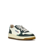 Sneakers Medalist Low In Pelle, Stampa Cocco Marshmallow, Verde