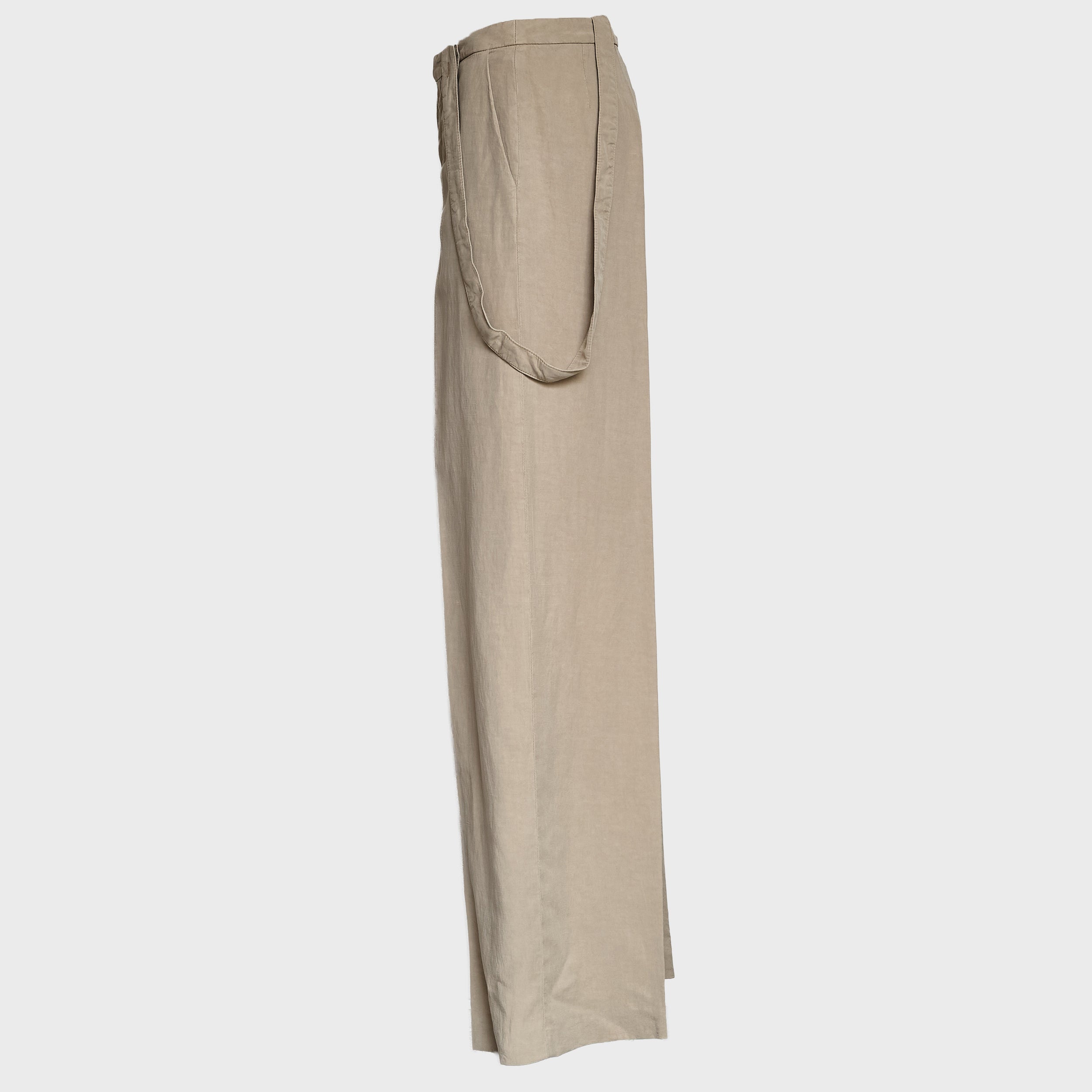 Pantaloni Tecla Wide Leg In Lino Lyocell