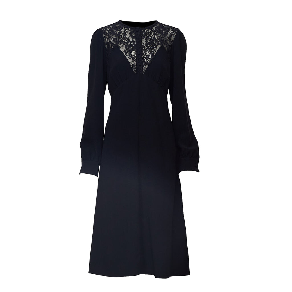 Abito Con Inserto In Pizzo