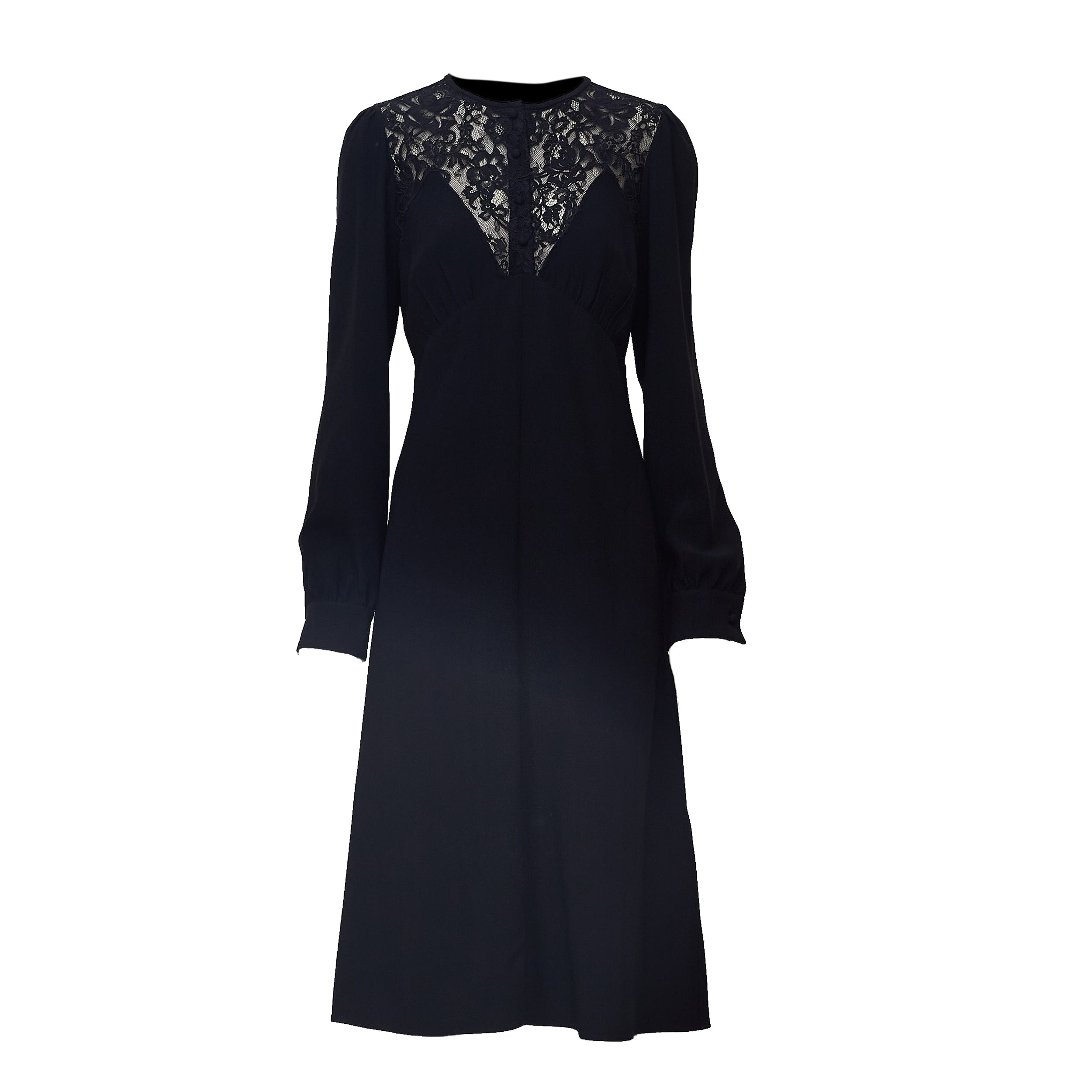 Abito Con Inserto In Pizzo