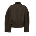Light Wool Melange Bomber Jacket