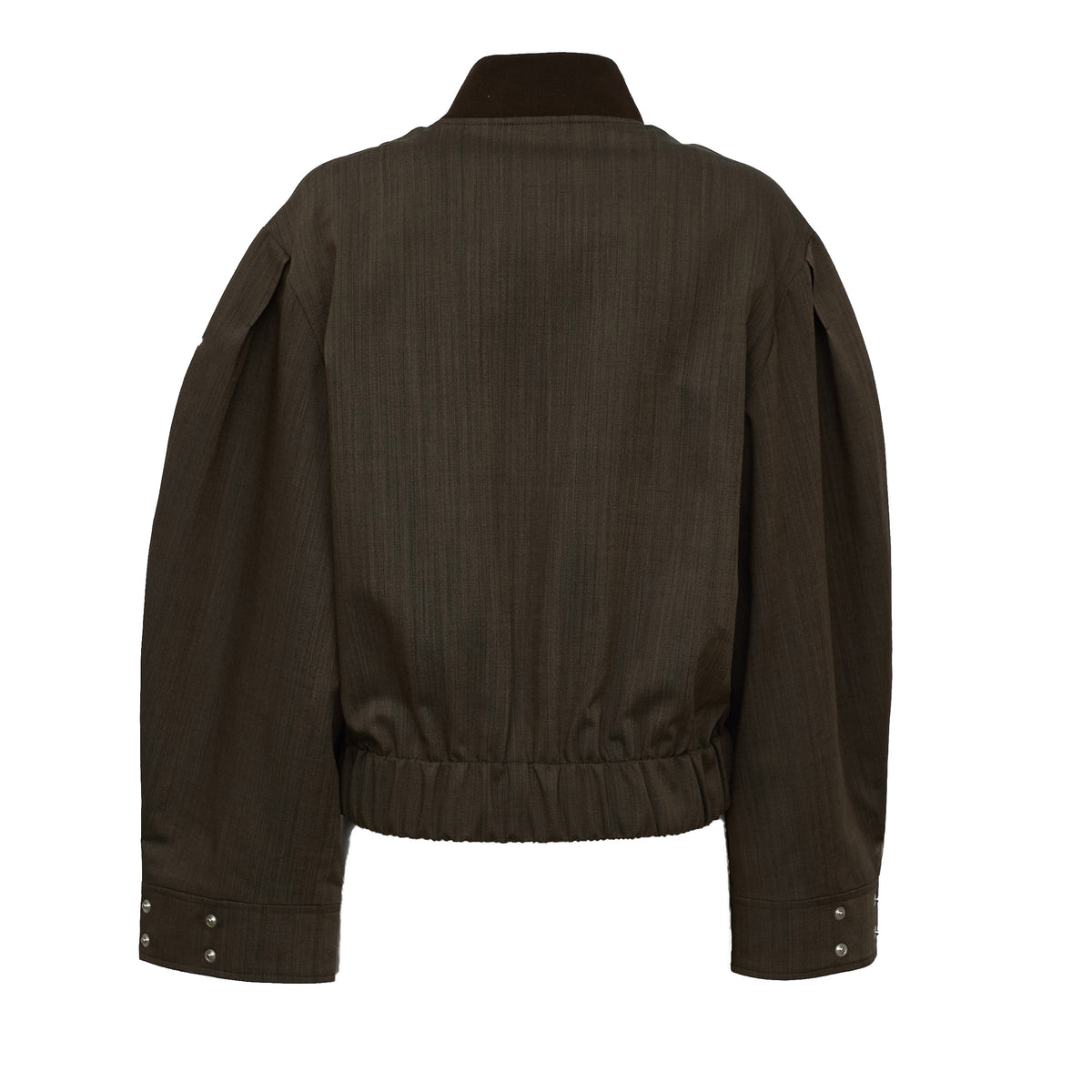 Light Wool Melange Bomber Jacket