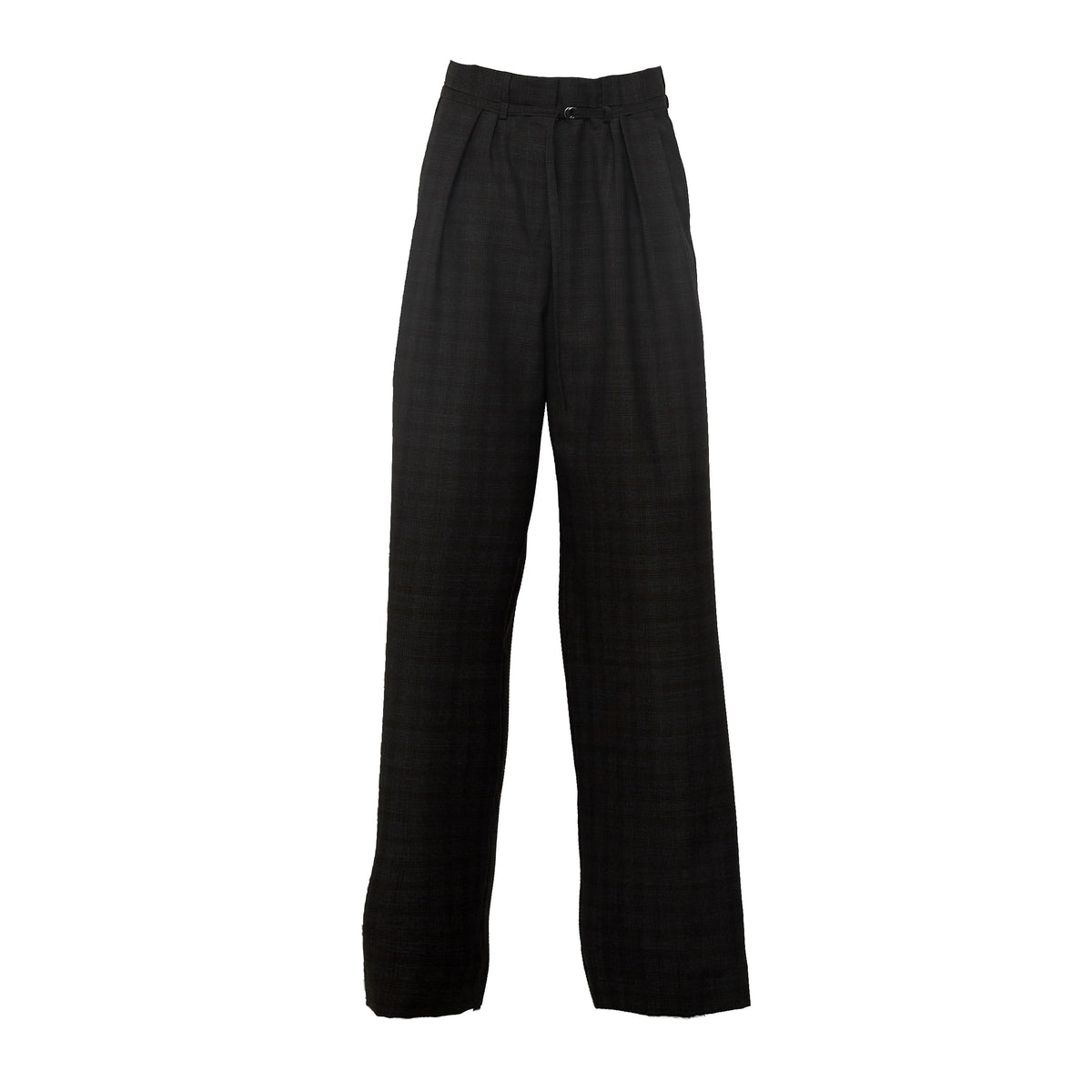 Peacha Pants Yarn Dyed Abstract Check Wool