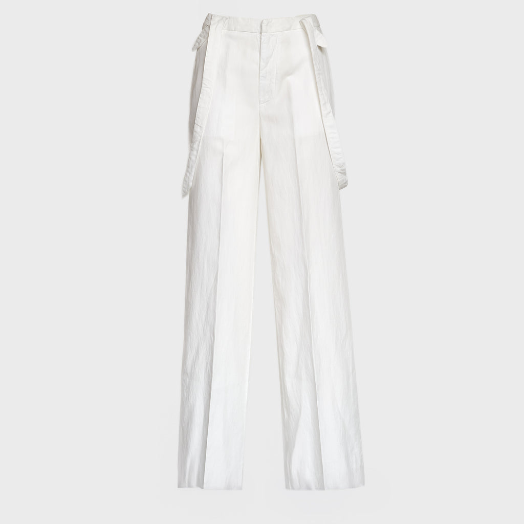 Pantaloni Tecla Wide Leg In Lino Lyocell