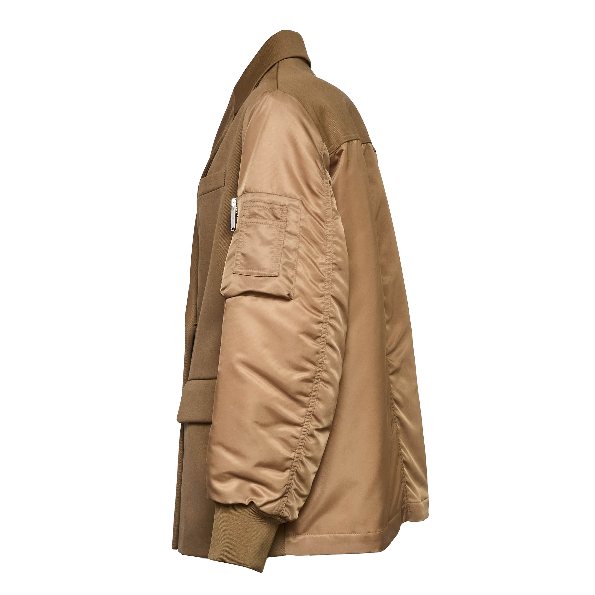 Peacoat Over In Lana, Nylon, Gabardine