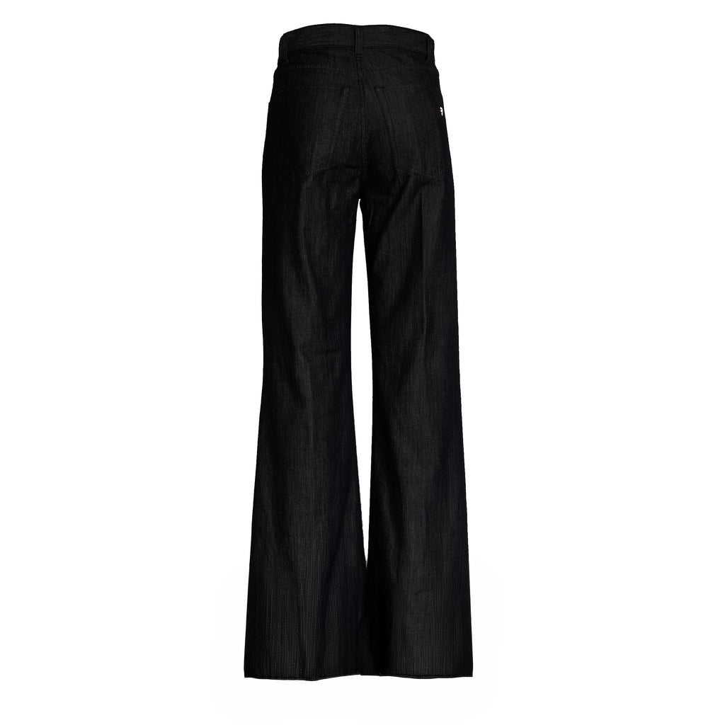 Jeans Amber Cinque Tasche Wide Leg In Denim Seta 7 Oz