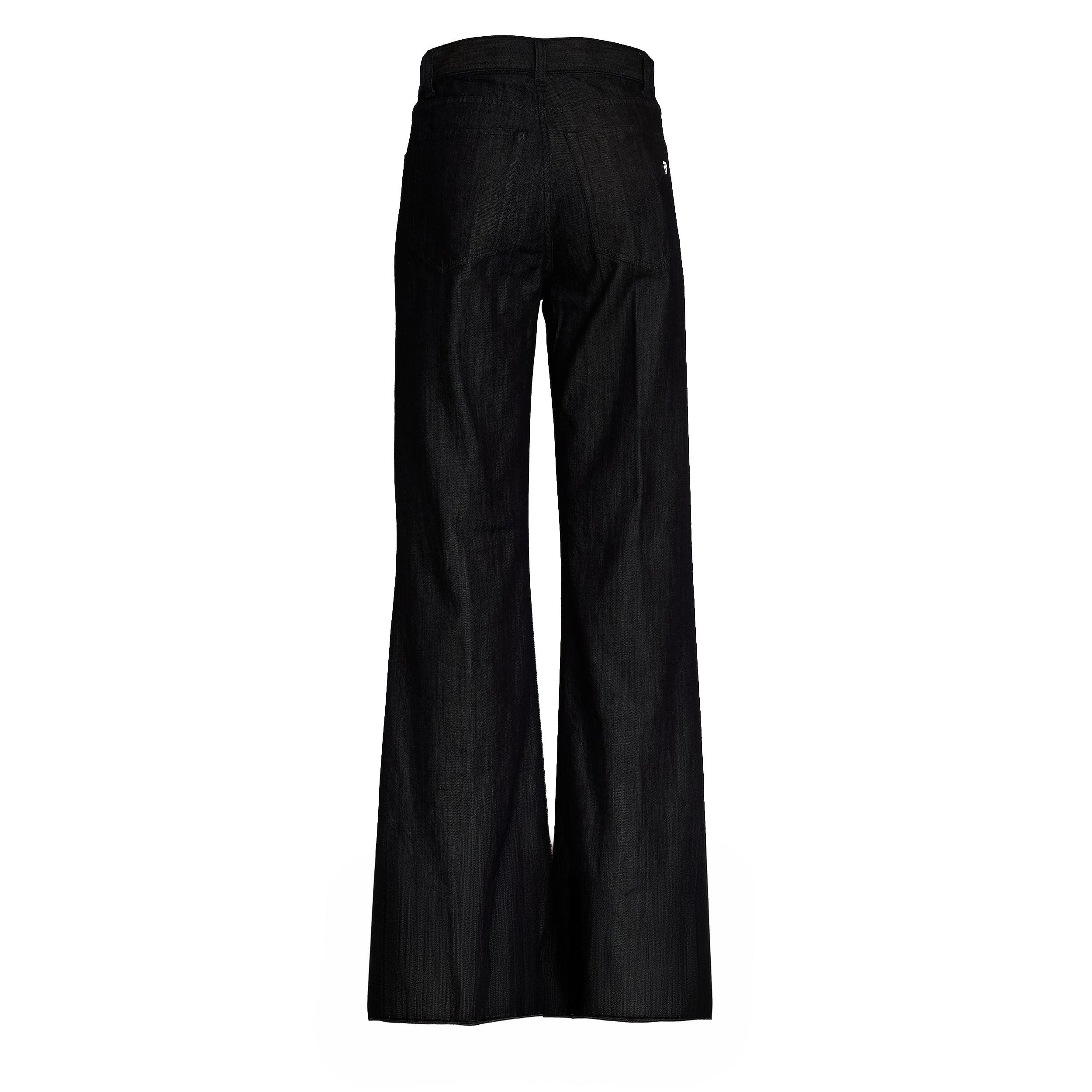 Jeans Amber Cinque Tasche Wide Leg In Denim Seta 7 Oz