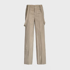 Pantaloni Tecla Wide Leg In Lino Lyocell