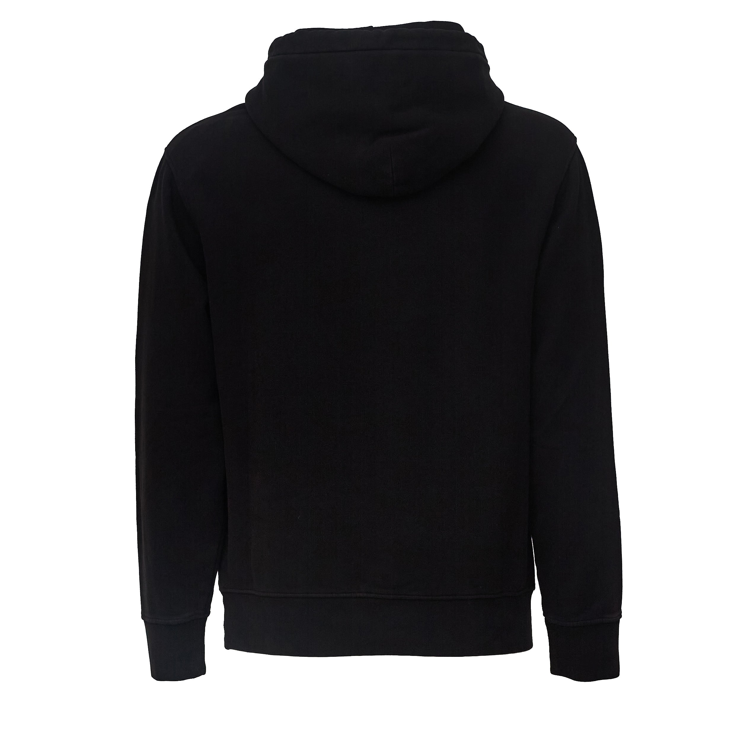 Brushed And Emerized Diagonal Fleece Hooded Logo Sweatshirt