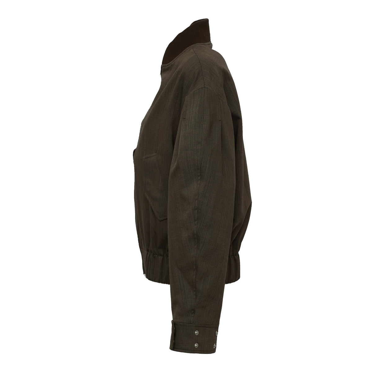 Light Wool Melange Bomber Jacket