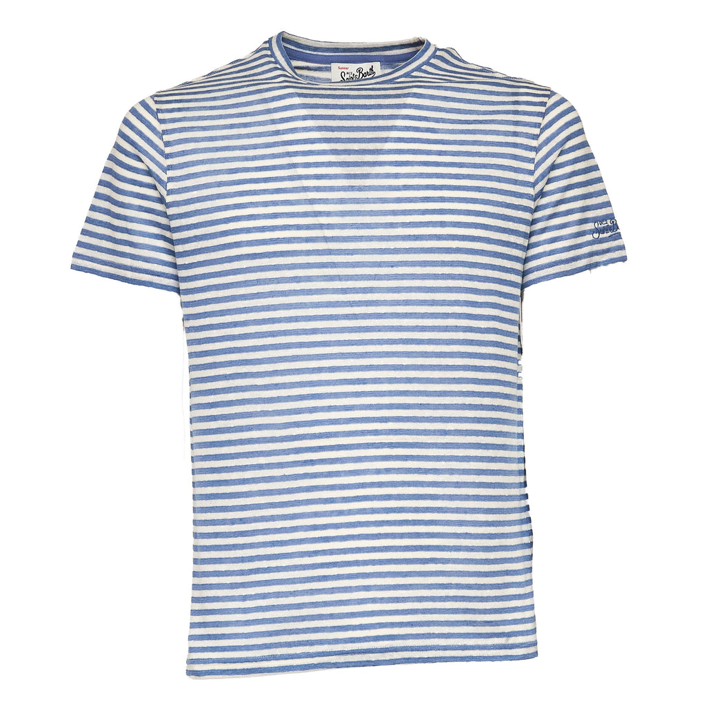 T-Shirt Dover Stripes Cotone, Lino