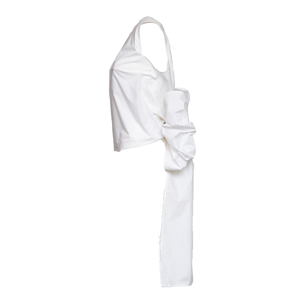 Top Jelani Senza Maniche Con Fiocco