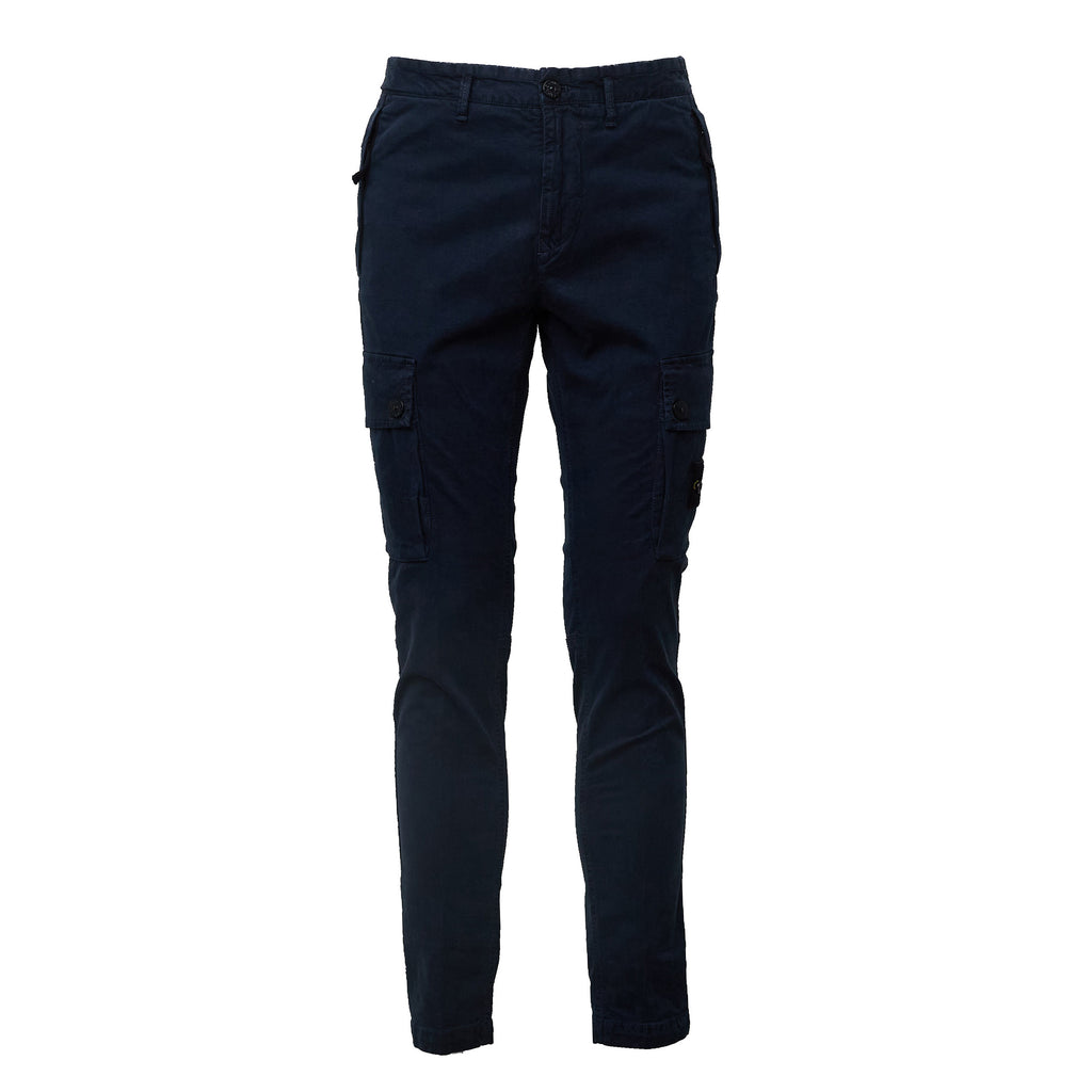 Pantaloni Cargo Stretch Organic Broken Twill Cotton Old Effect