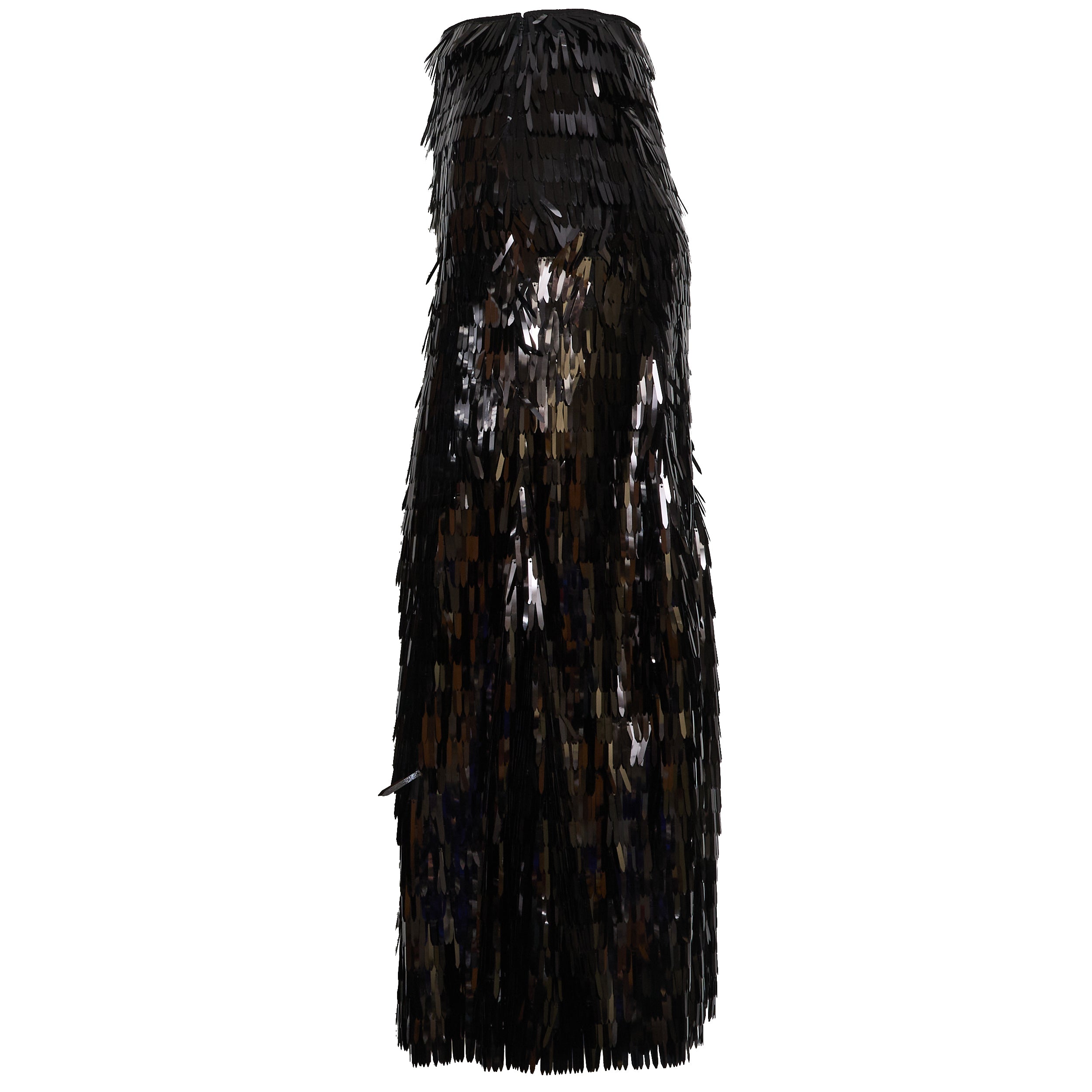 Black Sequin Midi Skirt