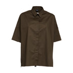 Camicia In Popeline Di Cotone Stretch