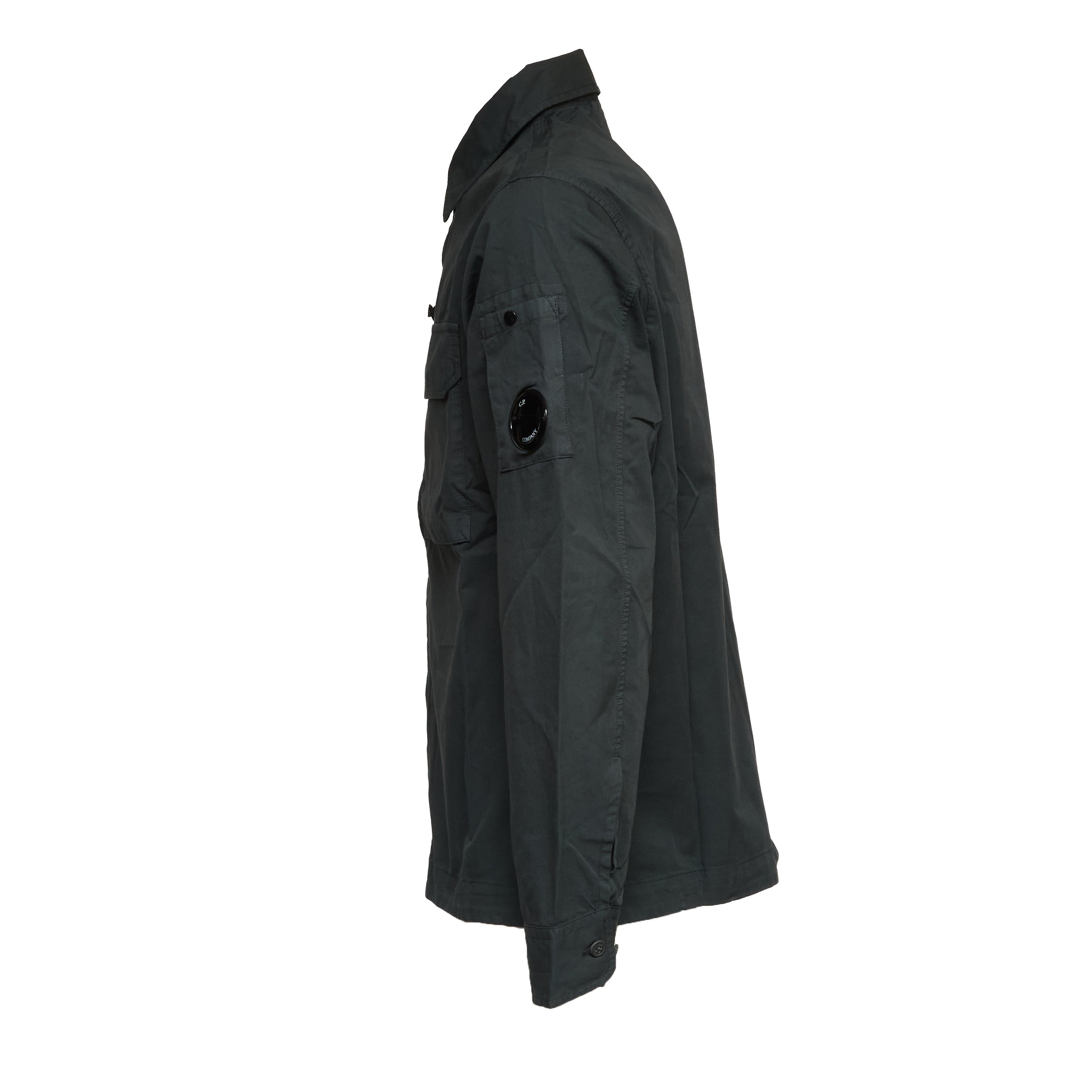 Organic Gabardine Zipped Lens Overshirt
