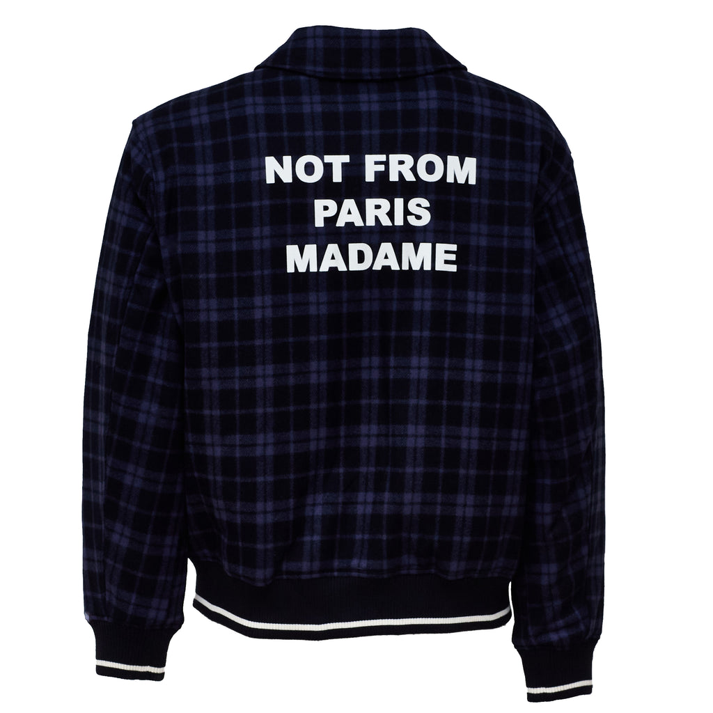 Check Flannel Jacket With Slogan
