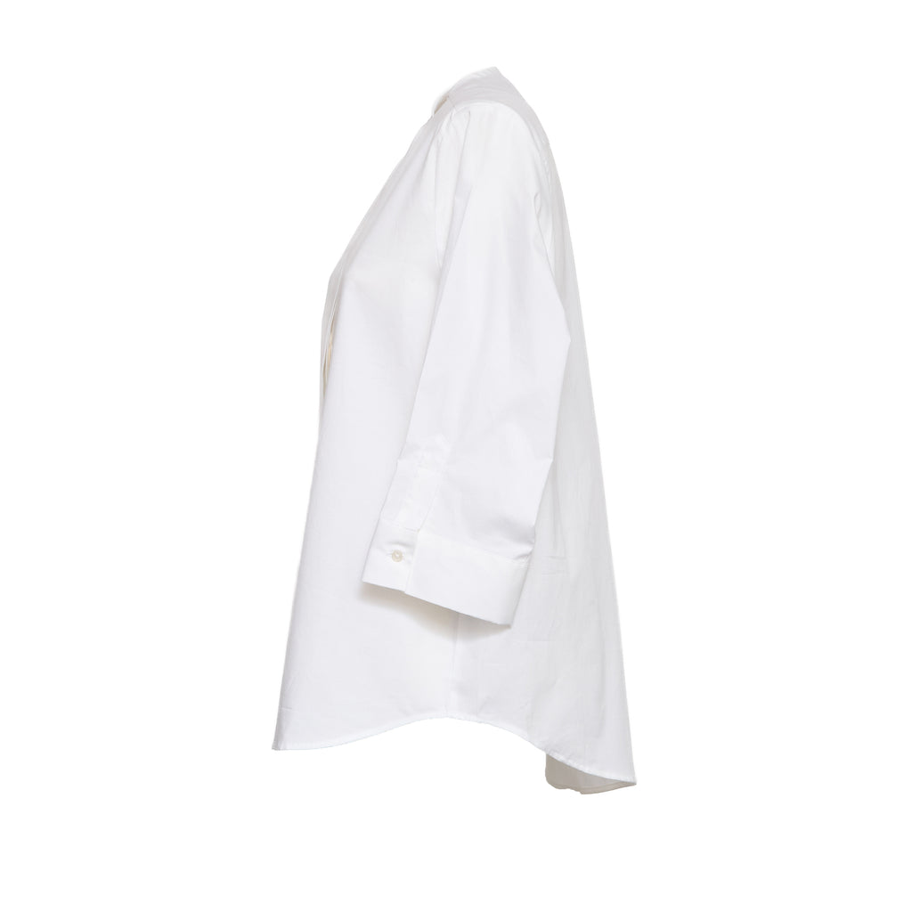 Camicia In Popeline Di Cotone Stretch