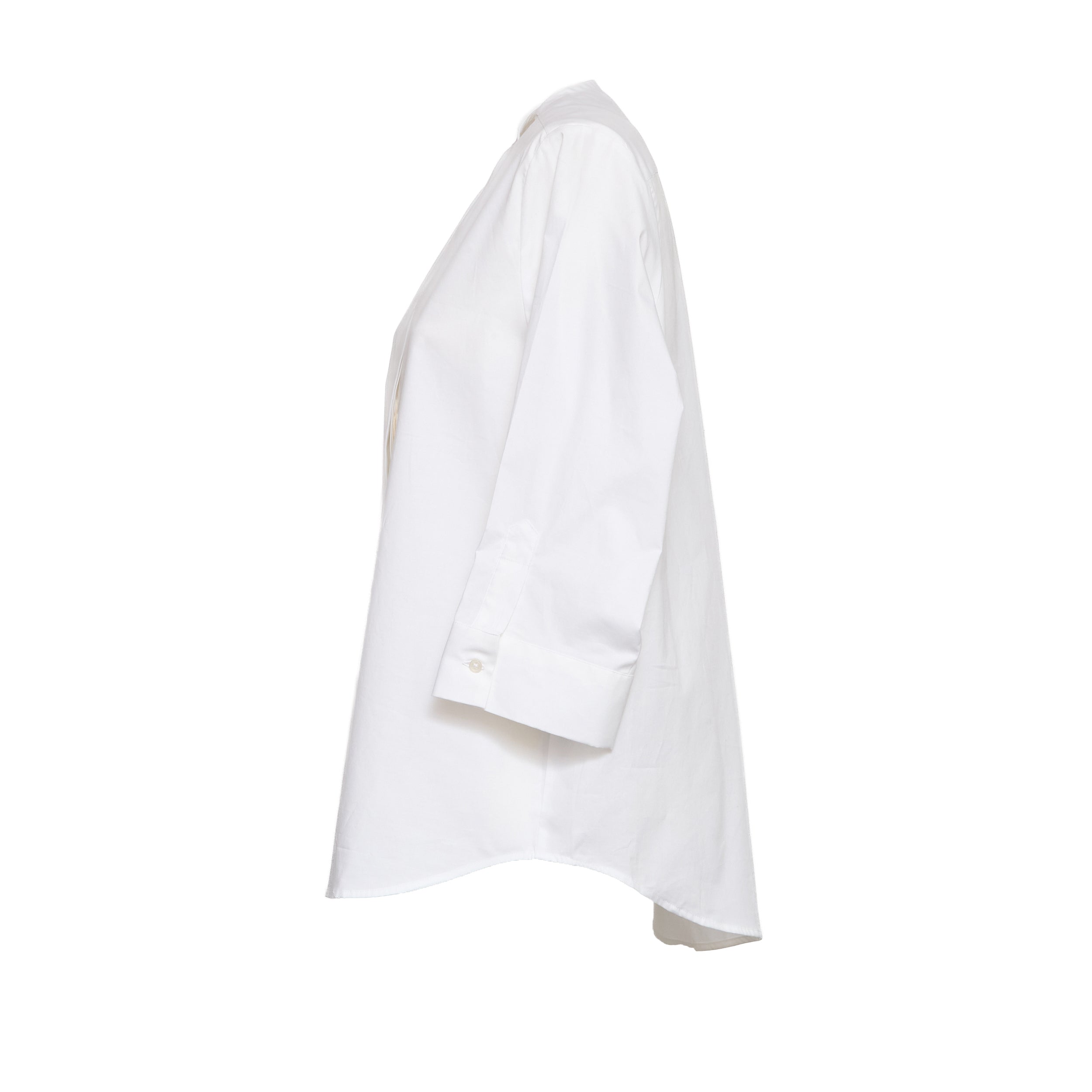 Camicia In Popeline Di Cotone Stretch