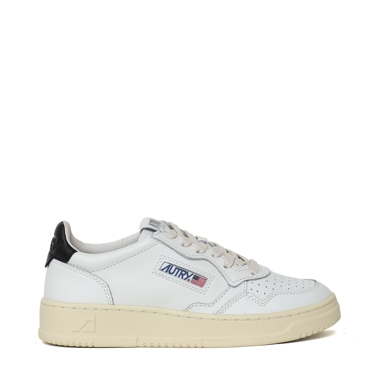 Sneakers Medalist Low In Pelle Bianca, Nera