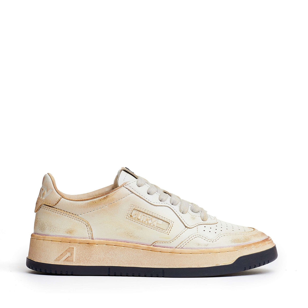 Sneakers Medalist Low Super Vintage In Pelle Beige, White