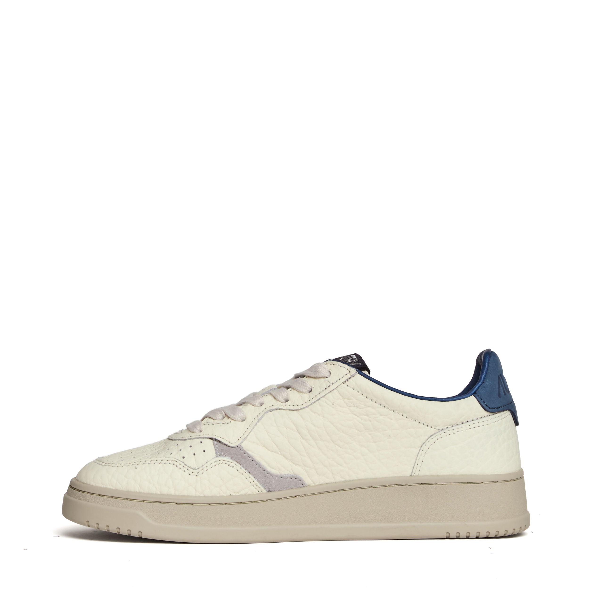 Sneakers Medalist Low In Pelle Bianca, Ensign Blue, Peroscope