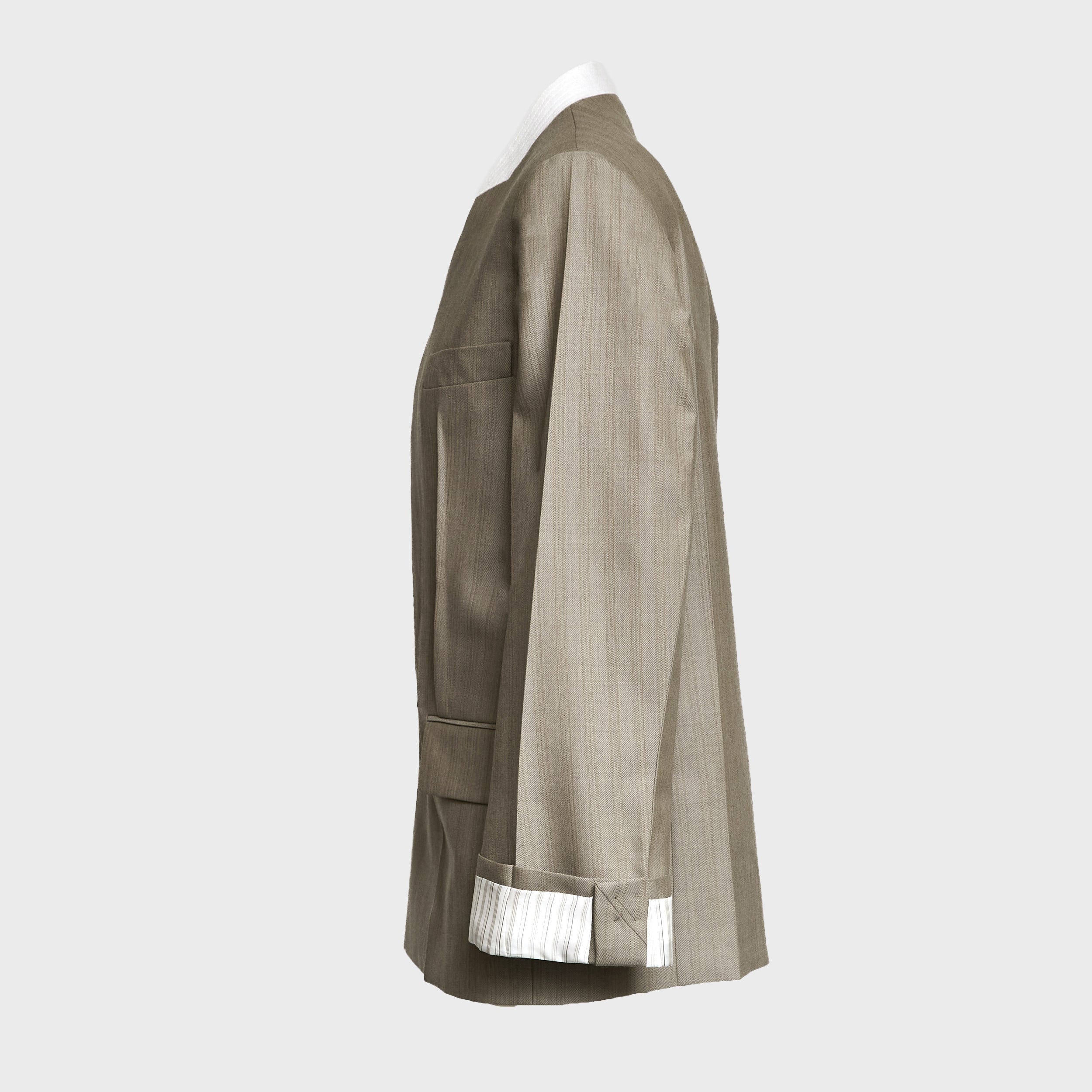 Collarless Jacket