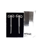 Double Crystal Bow Earrings