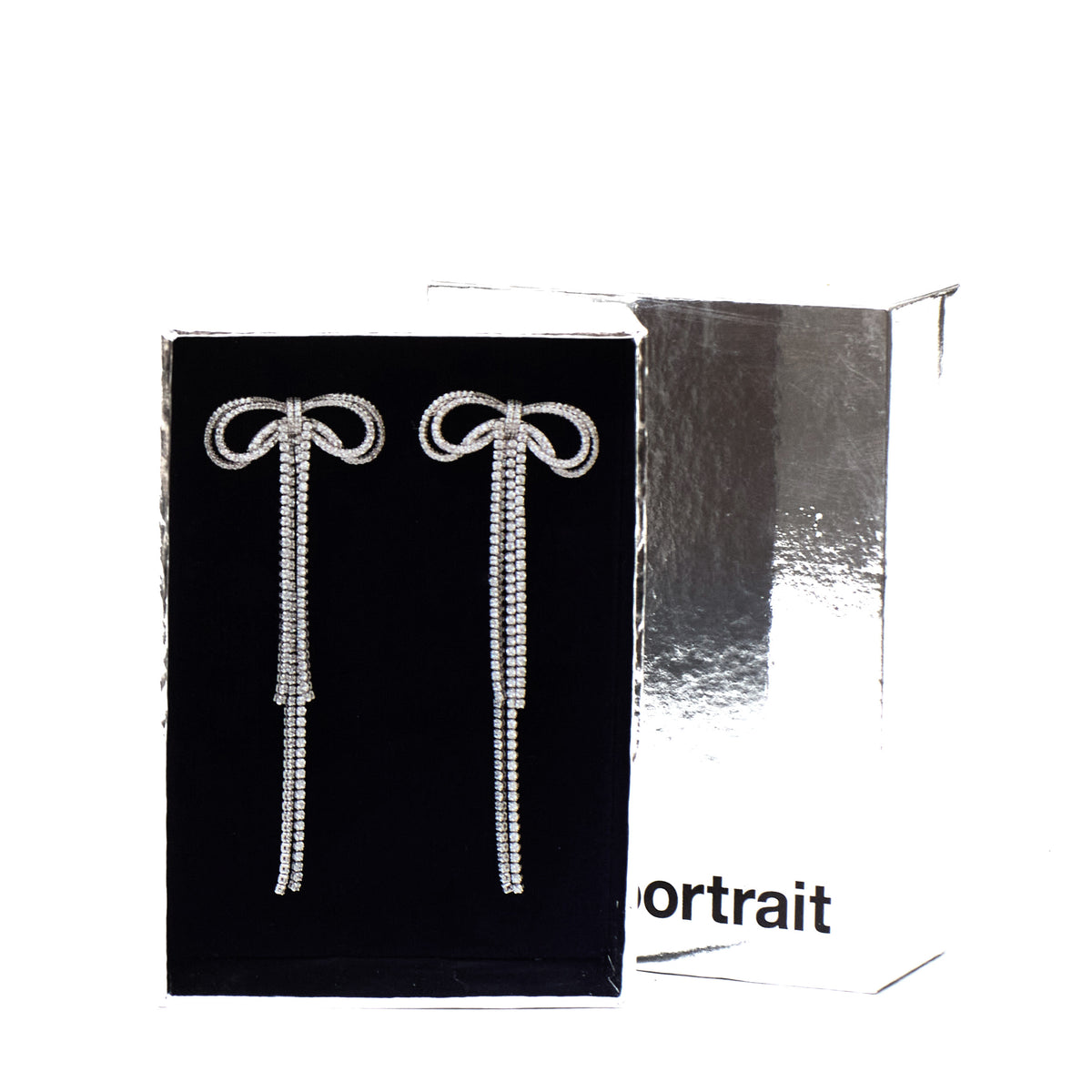 Double Crystal Bow Earrings