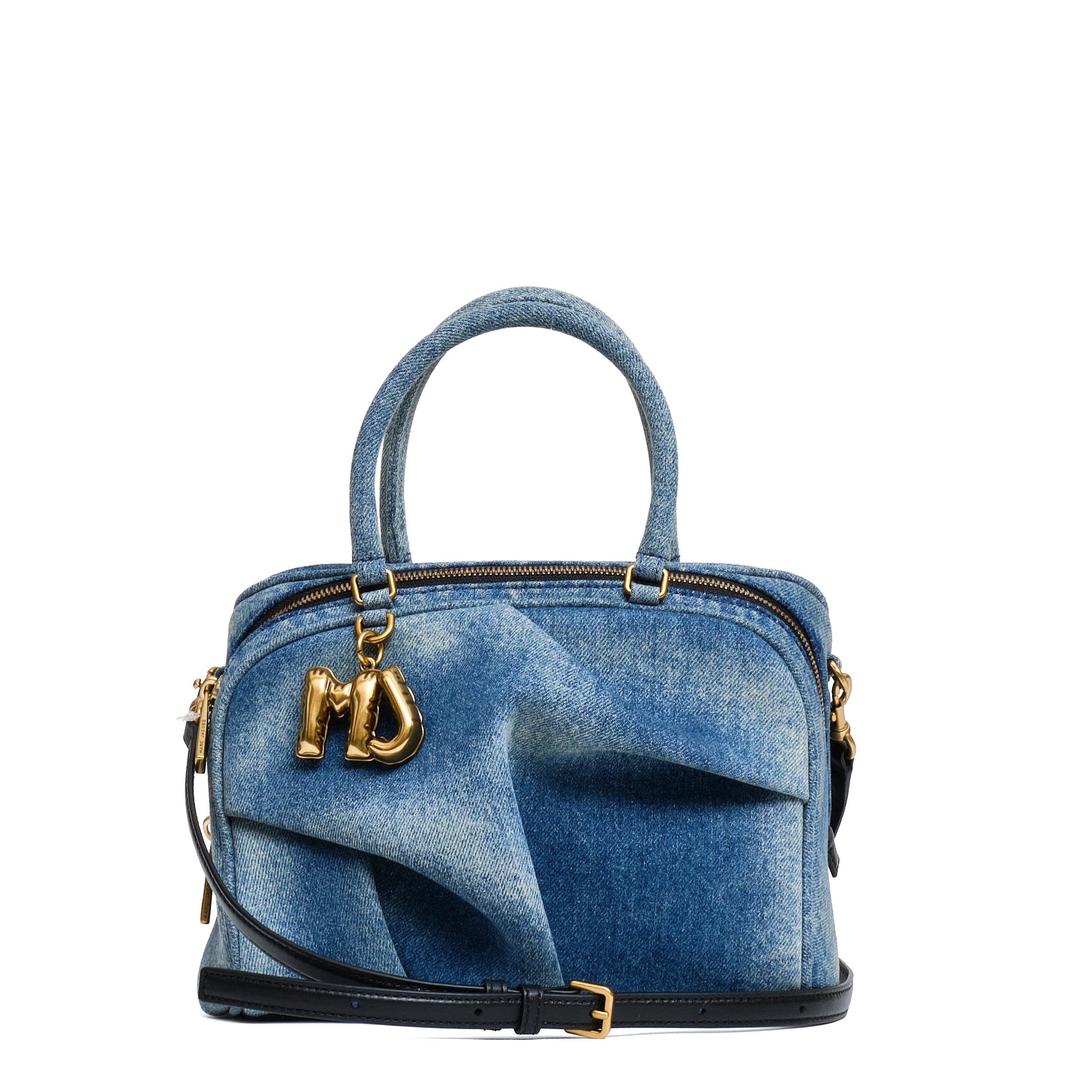 The Small Bauletto Denim Wave