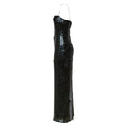 Yuliana Sequins Maxi Slip Dress
