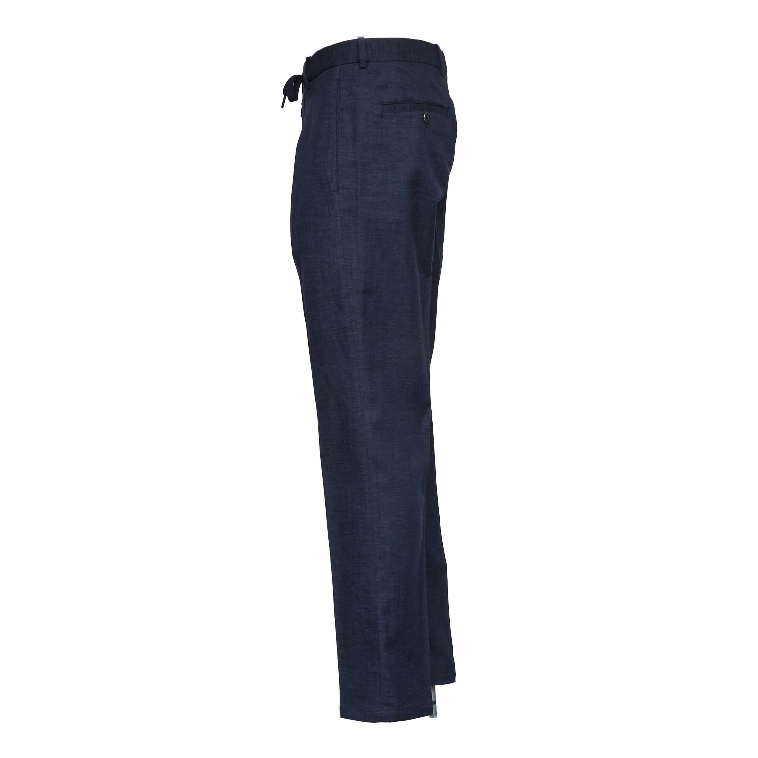Pantaloni In Piquet Cotone, Lino