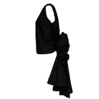Top Jelani Senza Maniche Con Fiocco