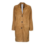 Goat Suede Leather Coat