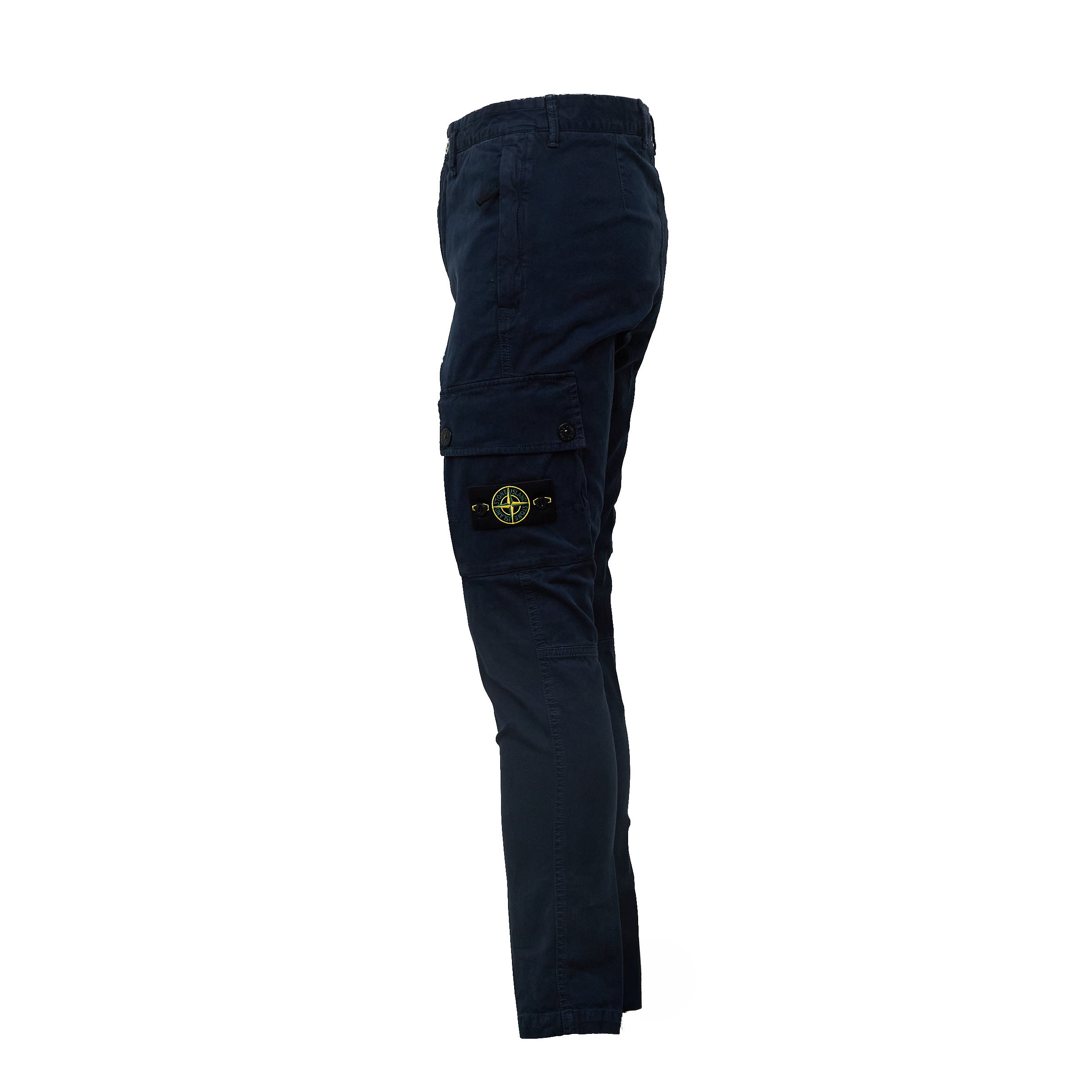 Pantaloni Cargo Stretch Organic Broken Twill Cotton Old Effect