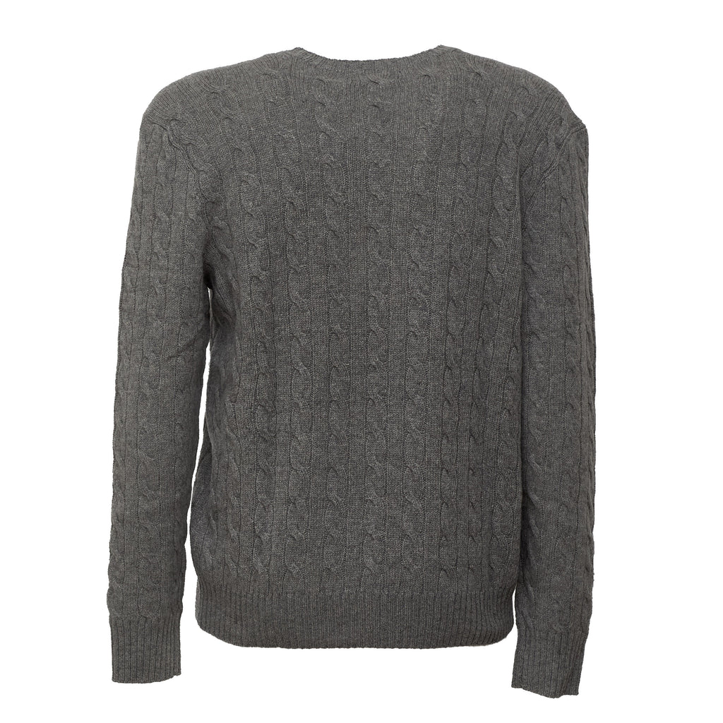 Cable-Knit Crewneck Pullover In Wool, Cashmere