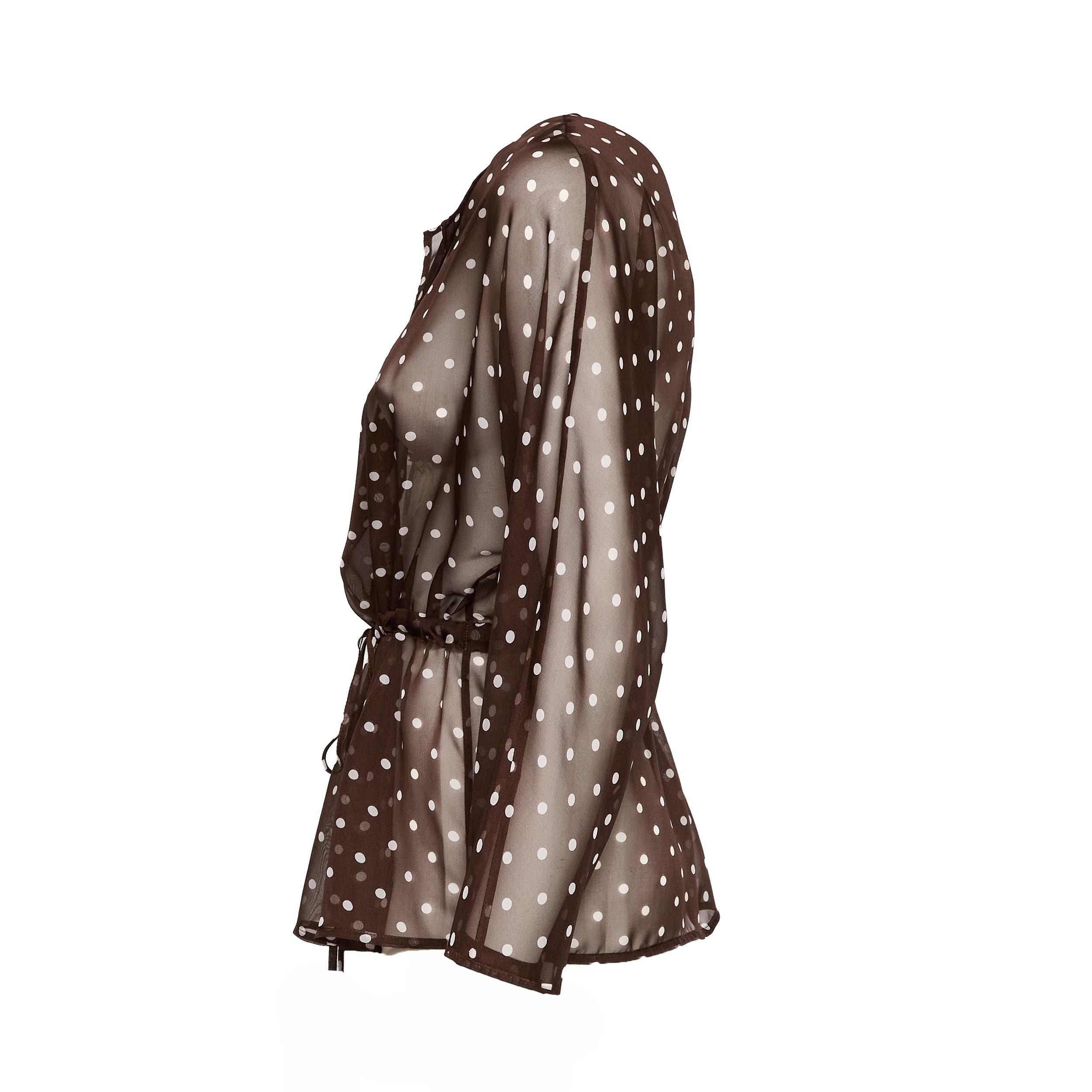 Coprispalle Pallina In Chiffon Poly Stampa Pois
