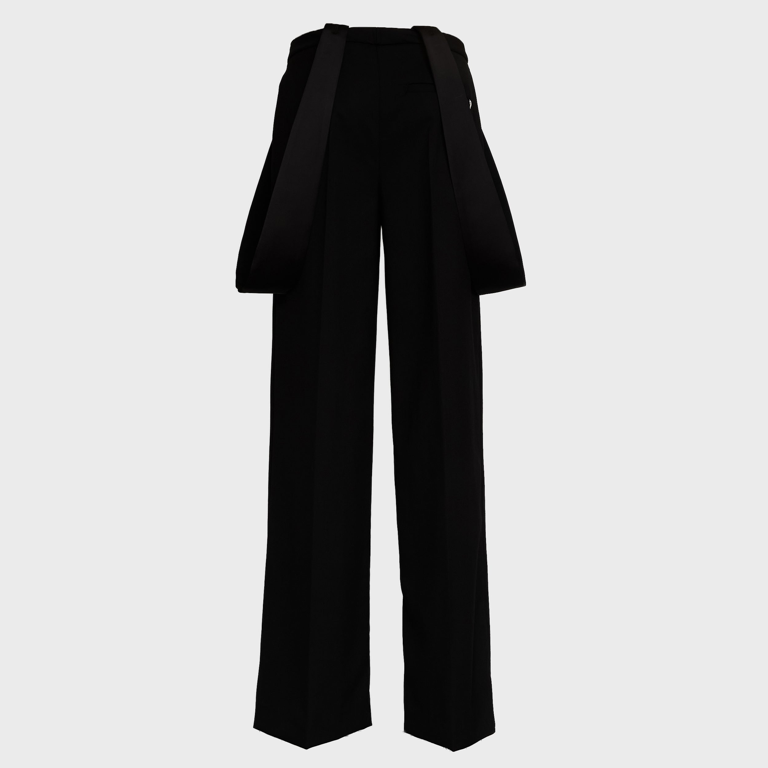 Pantaloni Kara Wide Leg In Gabardina Misto Lana