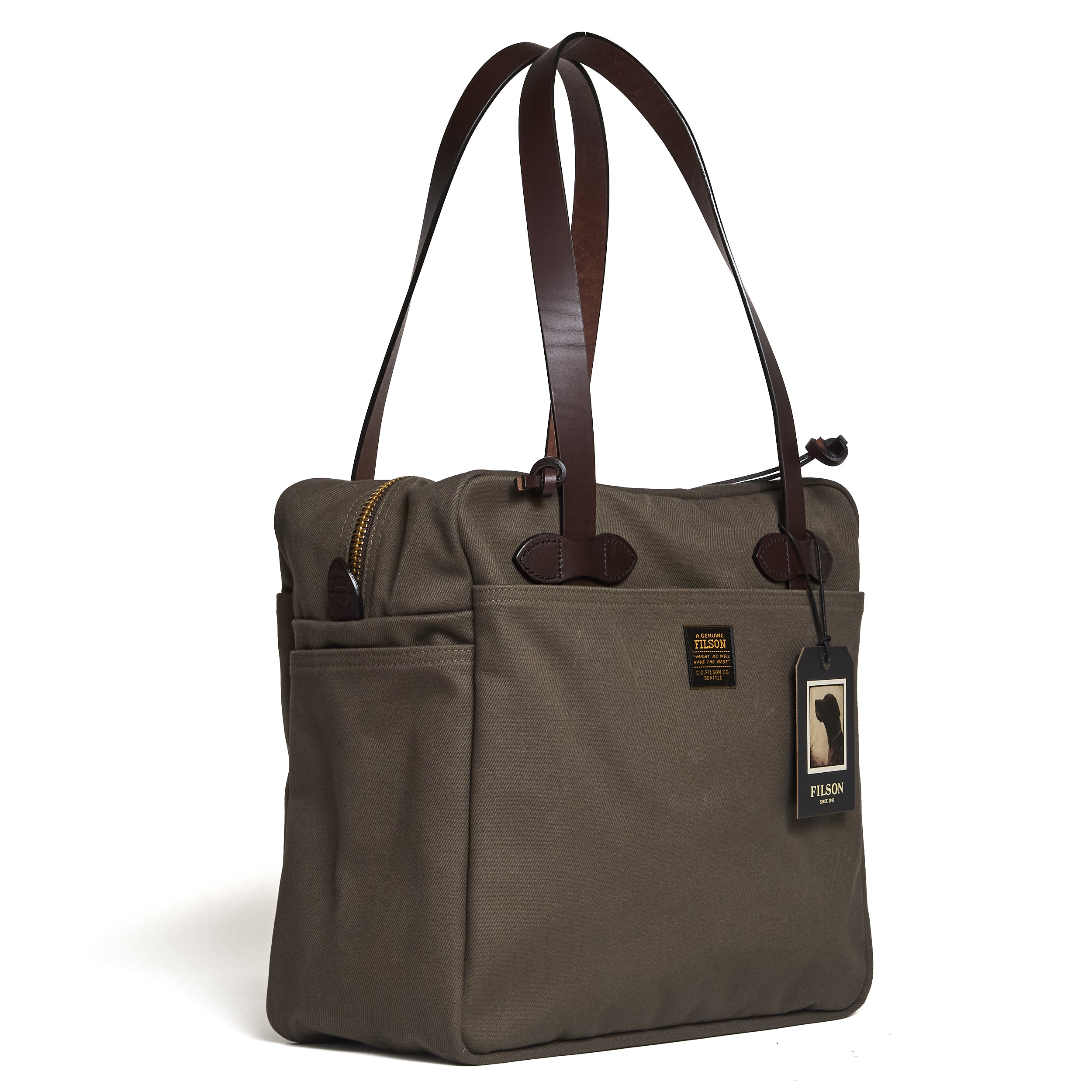 Tote Bag With Zipper Luggage Twill