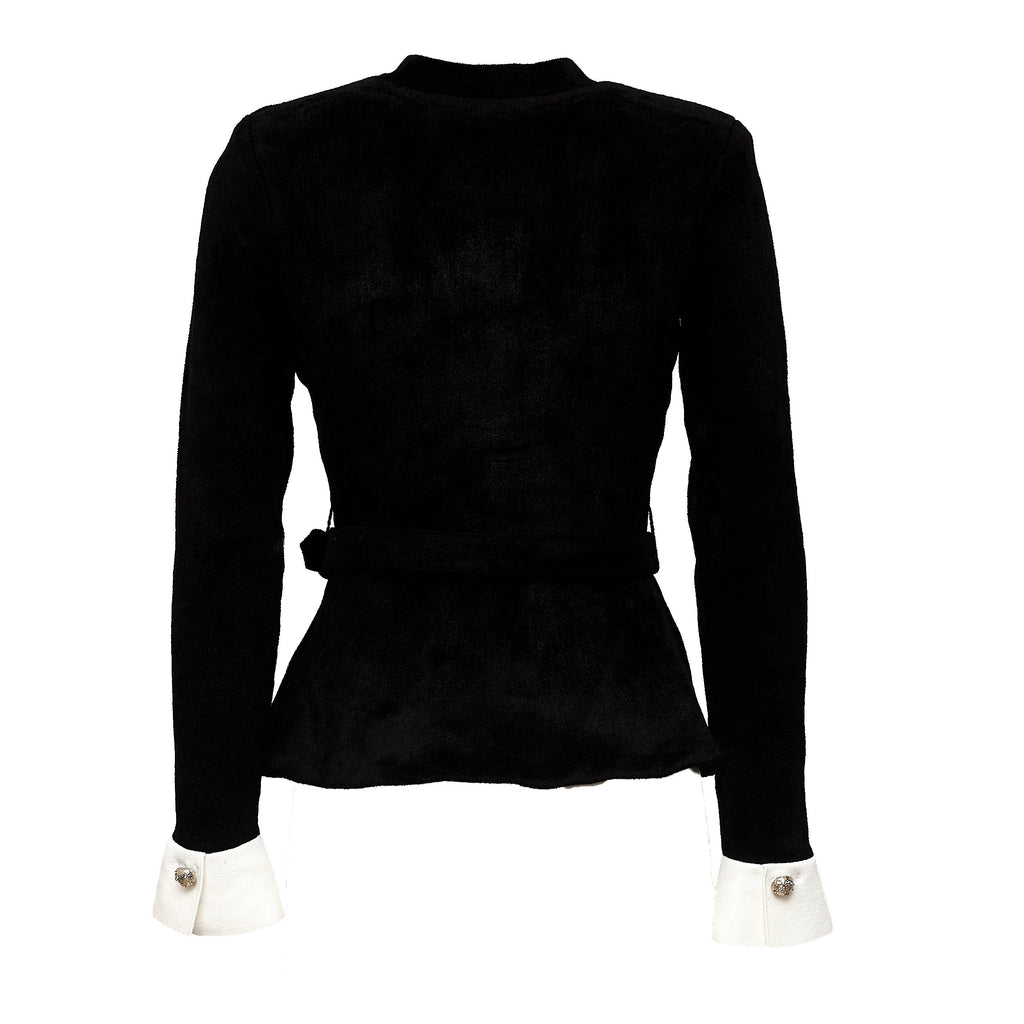 Black Chenille Knit Top