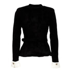 Black Chenille Knit Top
